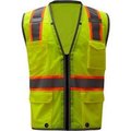 Gss Safety GSS Safety 1701, Class 2 Heavy Duty Safety Vest, Lime, 3XL 1701-3XL